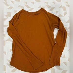 Madewell Long Sleeve Top - Burnt Orange